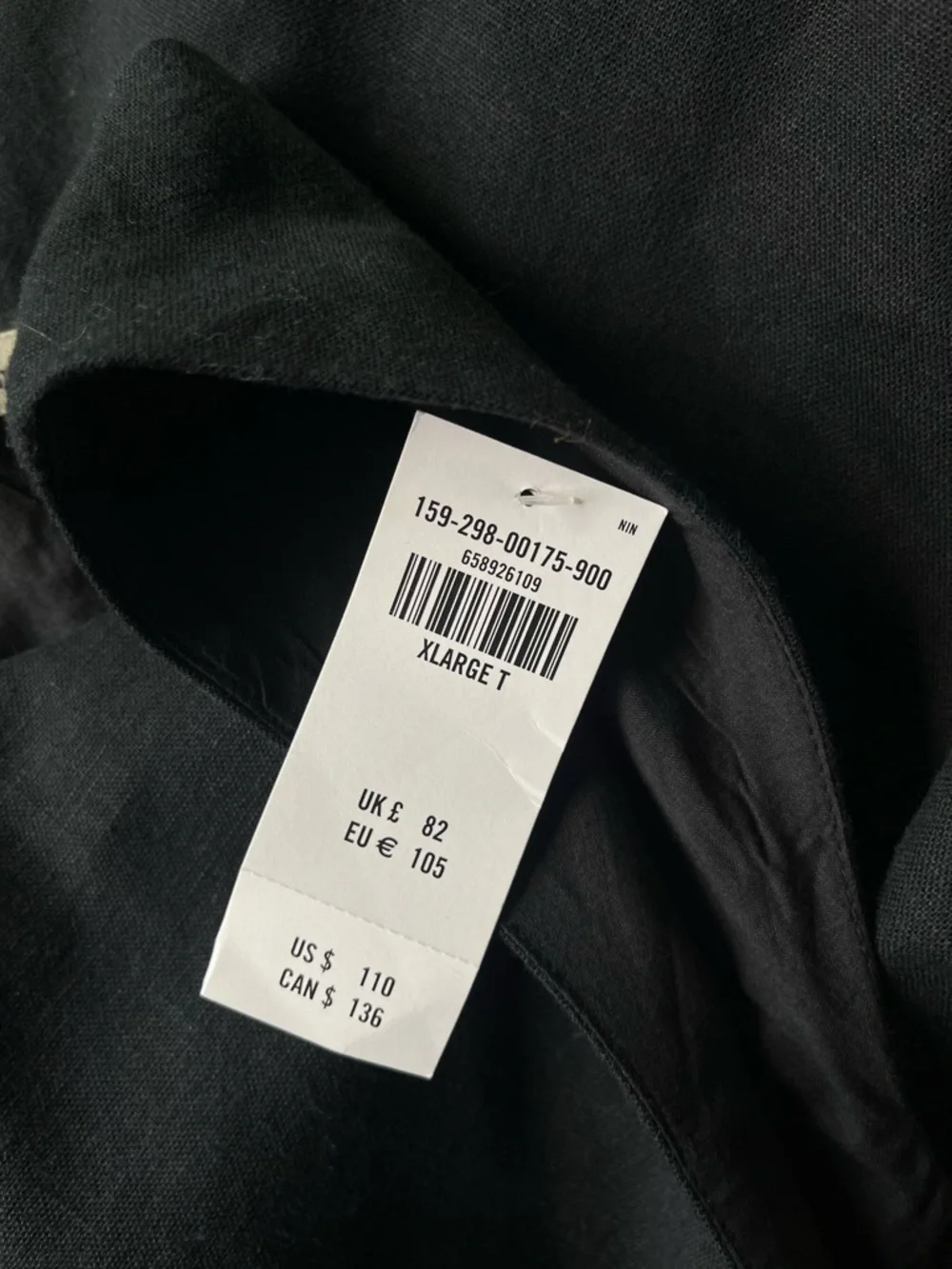 Abercrombie Linen Blend Maxi Dress Minimal Black Column Slip XL Tall NWT Capsule